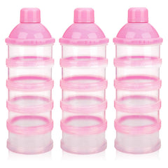 Accmor formula dispenser on-the-go with five compartments for organized feeding.