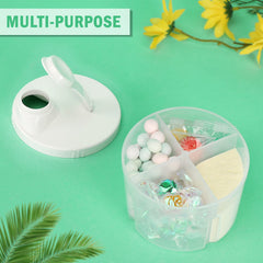 Accmor funnel-shaped outlet directs powder cleanly with minimal mess.