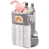 Accmor Hanging Diaper Caddy Organizer upper compartment keeps diapers within reach for quick diaper changes.
