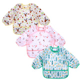 Accmor long sleeve baby bib pack shields outfits during meals.