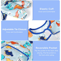 Accmor long sleeve bib with Velcro closure shows easy on and off