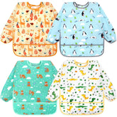 Accmor long sleeve bib worn by baby for meal protection