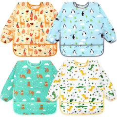 Accmor long sleeve bib worn by baby for meal protection