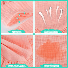 Accmor muslin baby bibs snap closure closeup highlights easy on/off for busy parents.