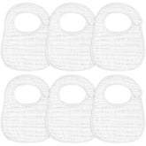 Accmor Muslin Baby Bibs with soft cotton 6-pack for gentle daily protection from drool