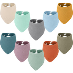 Accmor muslin baby bibs with soft texture for gentle skin contact.