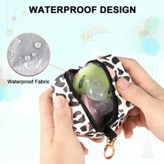 Accmor pacifier case interior with two slots for pacifier organization.