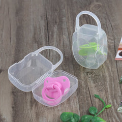 Accmor pacifier case PP material closeup highlights safe non-toxic construction