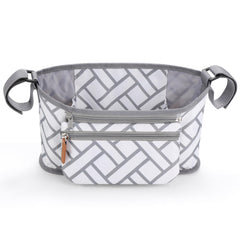 Stroller caddy with multiple compartments for organized essentials