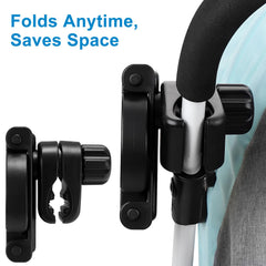 Accmor universal-fit cup holder adapts to strollers, wheelchairs, bikes and more.