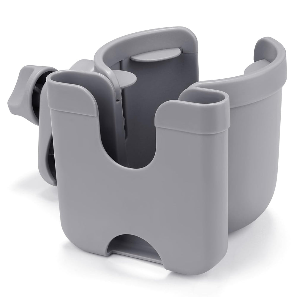 Accmor stroller cup holder with phone holder keeps drinks within reach while pushing.
