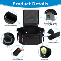 Accmor stroller organizer back mesh diaper bag stores diapers and wipes on the move