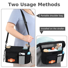 Accmor stroller organizer with adjustable velcro installation for secure attachment