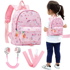 Accmor unicorn pink toddler backpack with leash boosts safe park adventures.