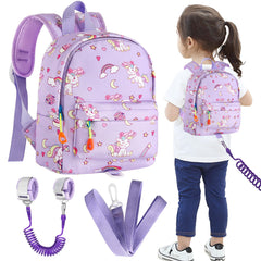 Accmor toddler backpack leash with unicorn purple pattern keeps kids safely close in crowded areas.
