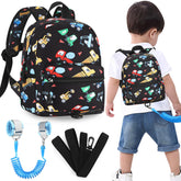 Accmor toddler harness backpack with excavator pattern secures kids during crowded outings