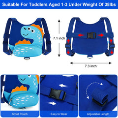 Accmor toddler harness back view highlighting back padding for comfy all-day wear
