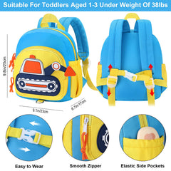 Accmor toddler leash backpack excavator worn by child aids supervised adventures.