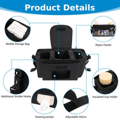 Accmor universal-strap-velcro-attachment fits many strollers with easy installation.