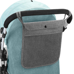 Accmor universal stroller organizer installed on a stroller for quick-access storage.