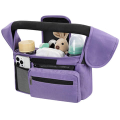 Accmor universal stroller organizer with insulated left cup holder keeps drinks cool on walks.