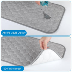 Accmor waterproof material closeup highlights spill resistance and easy cleanup after messes.