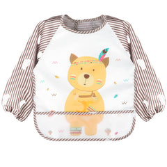 Accmor waterproof surface closeup bib shows protective coating during feeding.