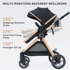 Accombe 5-point safety belt with detachable armrest secures daily walks