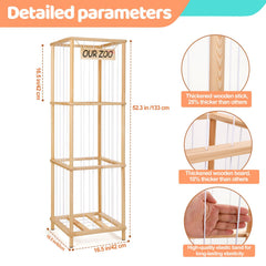 ACEPRUT storage 3-tier view emphasizes accessible shelving for quick plush toy access