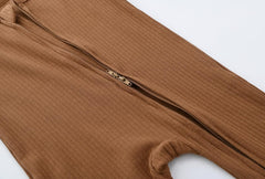 ACESTAR coffee footed pajamas on baby delivering cozy warmth