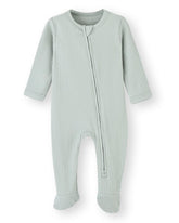 ACESTAR unisex baby footies pajamas mint green front zipper for quick diaper changes