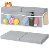 ACGROW bath kneeler cushion close-up showing 1.5-inch memory foam comfort for baby baths