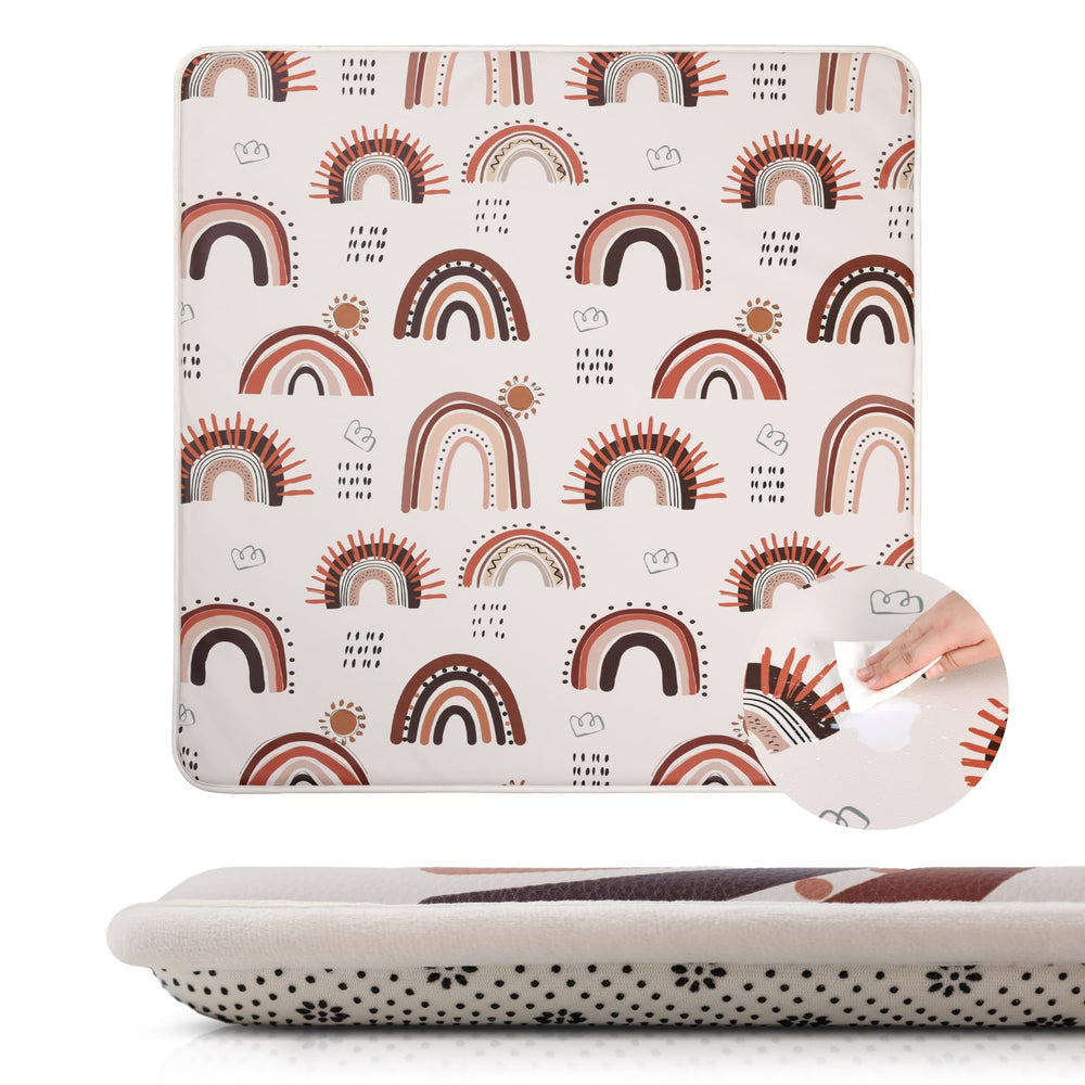 ACIROC Baby Floor Mat with thick foam cushion offers soft landings during tummy time and play.