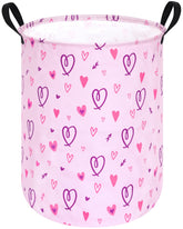 ACMUUNI 19.7-inch round pink hamper top view for easy sorting