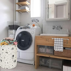 ACMUUNI bedroom decor basket doubles as laundry hamper and storage, elevating room style.