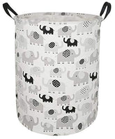 ACMUUNI laundry hamper round top view shows spacious storage for clothes and toys.