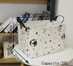 ACMUUNI nursery storage basket with handles for quick cleanup and transport.