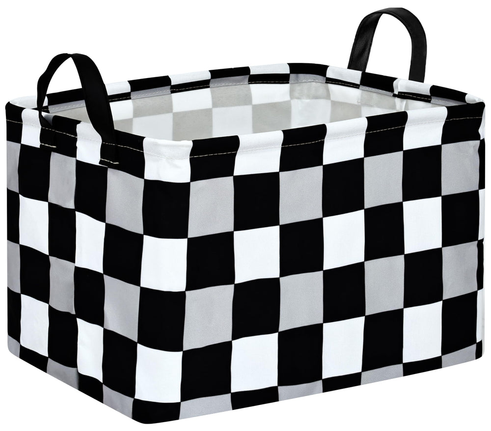 ACMUUNI Rectangle Gift Shelf basket closeup shows durable canvas surface ideal for toy storage.