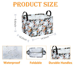 ACMUUNI rectangle gift shelf basket collapsible design saves space when not in use