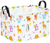 ACMUUNI rectangle gift shelf basket front view; playful patterns enhance kid-friendly toy storage.