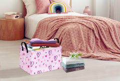 ACMUUNI rectangle gift shelf basket linen-texture finish adds cozy nursery charm