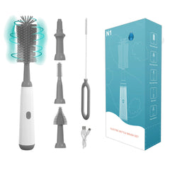 Acodoy electric bottle brush set main cleaning system for quick, thorough bottle care.
