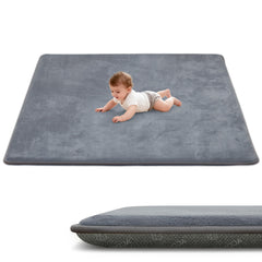 ACOMOPACK 1.3-inch thick baby play mat top view with cushioned surface for tummy time.