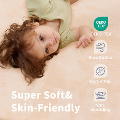 ACOMOPACK ultra-soft coral velvet surface is gentle on delicate skin.