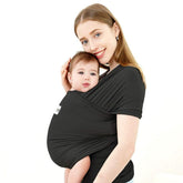 ACRABROS baby wrap carrier front view showing hands-free bonding