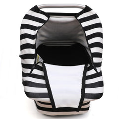 ACRABROS car seat cover with peeping window and mesh for easy monitoring of baby.
