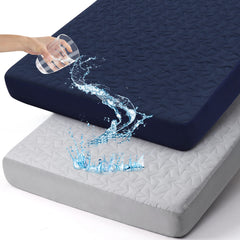 ACRABROS waterproof pack-n-play protector showing liquid-blocking layer for dry naps