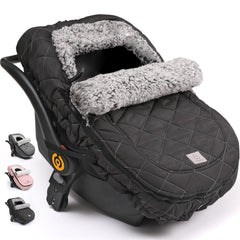 ACRABROS winter-infant-seat-cover keeps baby warm on cold rides