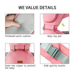 Acumas pink baby carrier outdoors view for all-season daily outings.