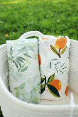 A&D Select Co Forest Leaf swaddle in stroller, lightweight and breathable for outings